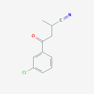 3-(m-Chlorobenzoyl)-2-methylpropionitrile