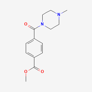 molecular formula C14H18N2O3 B8609002 Methyl 4-(4-methylpiperazine-1-carbonyl)benzoate 