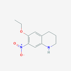 molecular formula C11H14N2O3 B8609063 6-(Ethyloxy)-7-nitro-1,2,3,4-tetrahydroquinoline 