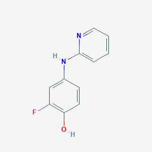 molecular formula C11H9FN2O B8609077 2-Fluoro-4-(pyridin-2-ylamino)phenol 