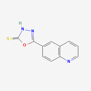 molecular formula C11H7N3OS B8609083 5-(6-Quinolyl)-1,3,4-oxadiazole-2-thiol 