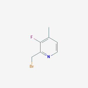 molecular formula C7H7BrFN B8609090 2-(Bromomethyl)-3-fluoro-4-methylpyridine 