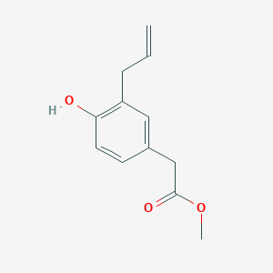 molecular formula C12H14O3 B8609159 Methyl 3-allyl-4-hydroxyphenylacetate 
