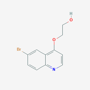 molecular formula C11H10BrNO2 B8609185 2-(6-Bromo-quinolin-4-yloxy)-ethanol 