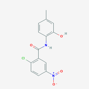 molecular formula C14H11ClN2O4 B8609206 N-(2-hydroxy-4-methylphenyl)-2-chloro-5-nitrobenzamide 