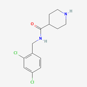 N-[(2,4-dichlorophenyl)methyl]-4-piperidinecarboxamide