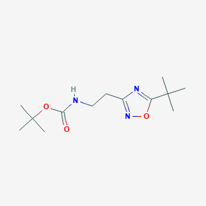 molecular formula C13H23N3O3 B8609217 Tert-butyl [2-(5-tert-butyl-1,2,4-oxadiazol-3-yl)ethyl]carbamate 
