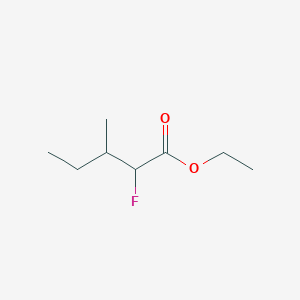 molecular formula C8H15FO2 B8609228 Ethyl 2-fluoro-3-methylpentanoate CAS No. 122957-70-4