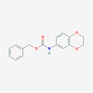 molecular formula C16H15NO4 B8609238 (2,3-Dihydro-benzo[1,4]dioxin-6-yl)-carbamic acid benzyl ester 