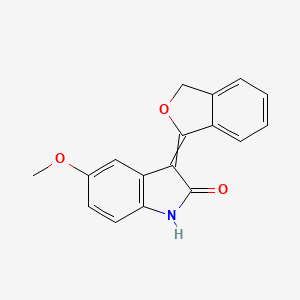 molecular formula C17H13NO3 B8609251 3-(2-Benzofuran-1(3H)-ylidene)-5-methoxy-1,3-dihydro-2H-indol-2-one CAS No. 612850-47-2