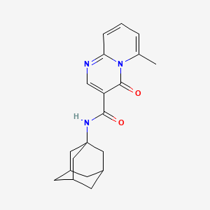 molecular formula C20H23N3O2 B8609268 4H-Pyrido(1,2-a)pyrimidine-3-carboxamide, 6-methyl-4-oxo-N-tricyclo(3.3.1.1(sup 3,7))dec-1-yl- CAS No. 125055-74-5