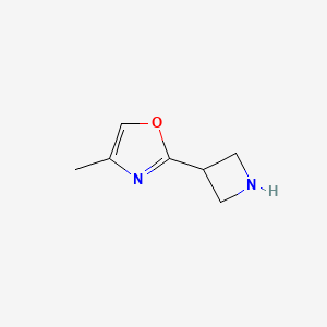 molecular formula C7H10N2O B8609277 2-Azetidin-3-yl-4-methyl-oxazole 