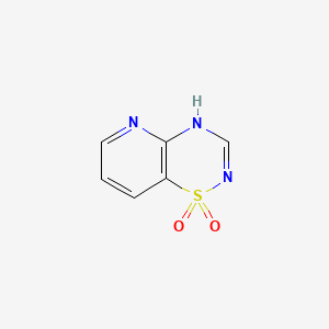molecular formula C6H5N3O2S B8609283 2H-Pyrido(2,3-e)-1,2,4-thiadiazine, 1,1-dioxide CAS No. 70661-83-5