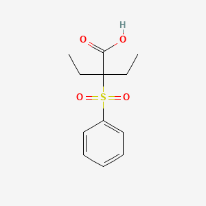 2-Ethyl-2-phenylsulfonylbutanoic acid