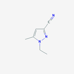 molecular formula C7H9N3 B8609301 1-Ethyl-5-methyl-1H-pyrazole-3-carbonitrile 