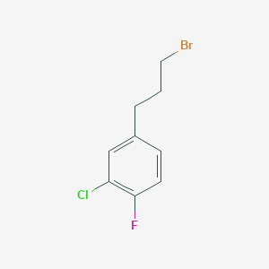 molecular formula C9H9BrClF B8609306 4-(3-Bromopropyl)-2-chloro-1-fluorobenzene 
