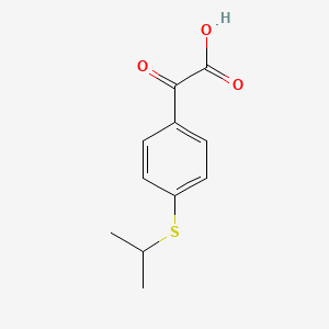 molecular formula C11H12O3S B8609323 (4-Isopropylsulfanyl-phenyl)-oxo-acetic acid 