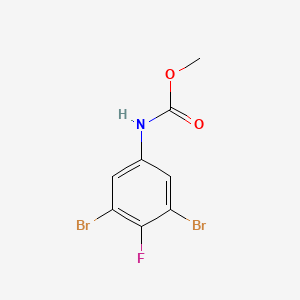 molecular formula C8H6Br2FNO2 B8609360 Methyl (3,5-dibromo-4-fluorophenyl)carbamate 