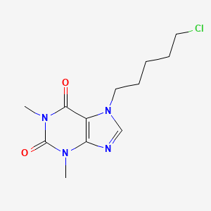 molecular formula C12H17ClN4O2 B8609386 7-(5-Chloropentyl)-1,3-dimethyl-3,7-dihydro-1H-purine-2,6-dione CAS No. 88338-99-2