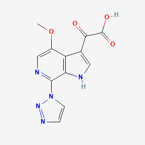 2-(4-methoxy-7-(1H-1,2,3-triazol-1-yl)-1H-pyrrolo[2,3-c]pyridin-3-yl)-2-oxoacetic acid