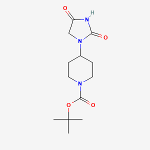 molecular formula C13H21N3O4 B8609455 Tert-butyl 4-(2,4-dioxoimidazolidin-1-yl)piperidine-1-carboxylate CAS No. 862280-60-2