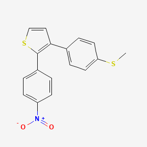 Thiophene, 3-[4-(methylthio)phenyl]-2-(4-nitrophenyl)-