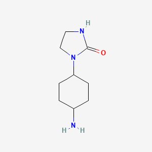 molecular formula C9H17N3O B8609525 1-(4-Aminocyclohexyl)-2-imidazolidinone 