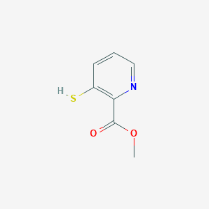 molecular formula C7H7NO2S B8609596 Methyl 3-mercaptopicolinate 