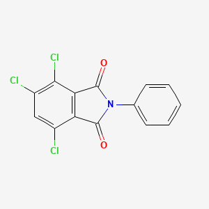 molecular formula C14H6Cl3NO2 B8609636 1H-Isoindole-1,3(2H)-dione, 4,5,7-trichloro-2-phenyl- CAS No. 132841-05-5