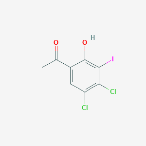 molecular formula C8H5Cl2IO2 B8609657 1-(4,5-Dichloro-2-hydroxy-3-iodophenyl)ethanone 