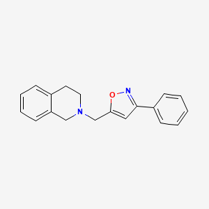 molecular formula C19H18N2O B8609719 2-(3-Phenylisoxazol-5-yl)methyl-1,2,3,4-tetrahydroisoquinoline 