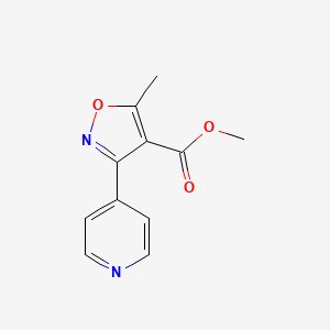 molecular formula C11H10N2O3 B8609727 Methyl (5-methyl-3-(4-pyridyl)isoxazol-4-yl) carboxylate 