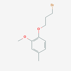 molecular formula C11H15BrO2 B8609786 1-(3-Bromo-propoxy)-2-methoxy-4-methyl-benzene 