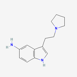 molecular formula C14H19N3 B8609869 3-(2-Pyrrolidin-1-ylethyl)-1h-indol-5-ylamine 