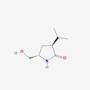 molecular formula C8H15NO2 B8609977 (3S,5S)-5-(Hydroxymethyl)-3-(propan-2-yl)pyrrolidin-2-one CAS No. 878276-58-5