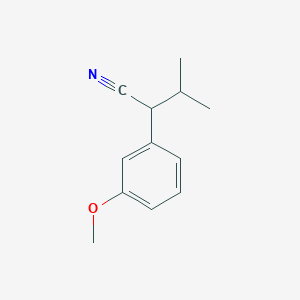 molecular formula C12H15NO B8610019 2-(3-Methoxy-phenyl)-3-methyl-butyronitrile 