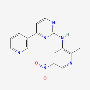 molecular formula C15H12N6O2 B8610026 N-(2-methyl-5-nitropyridin-3-yl)-4-(pyridin-3-yl)pyrimidin-2-amine 