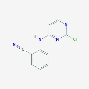 molecular formula C11H7ClN4 B8610034 2-Chloro-4-(2-cyanoanilino)pyrimidine 