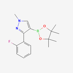 molecular formula C16H20BFN2O2 B8610044 3-(2-fluorophenyl)-1-methyl-4-(4,4,5,5-tetramethyl-1,3,2-dioxaborolan-2-yl)-1H-pyrazole 