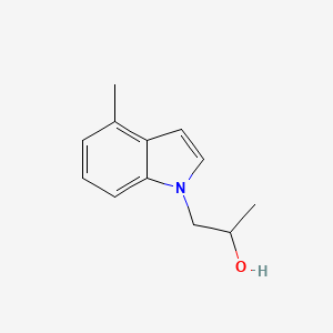 molecular formula C12H15NO B8610046 (RS)-1-(4-methyl-indol-1-yl)-propan-2-ol 