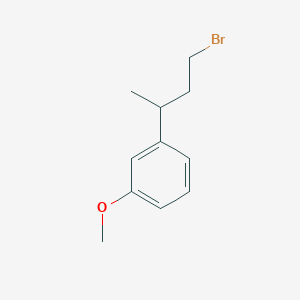 molecular formula C11H15BrO B8610049 1-Bromo-3-(3-methoxyphenyl)butane 