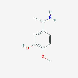 molecular formula C9H13NO2 B8610064 Phenol, 5-(1-aminoethyl)-2-methoxy-, (R)-(9CI) 