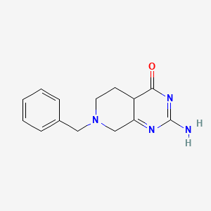 molecular formula C14H16N4O B8610180 2-Amino-7-benzyl-5,6,7,8-tetrahydropyrido[3,4-d]pyrimidin-4(4aH)-one 