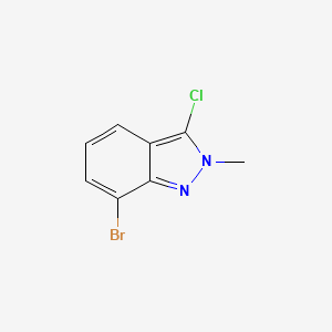molecular formula C8H6BrClN2 B8610185 7-bromo-3-chloro-2-methyl-2H-indazole 