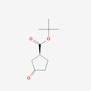 molecular formula C10H16O3 B8610237 tert-Butyl (1 S)-3-Oxocyclopentane carboxylate 
