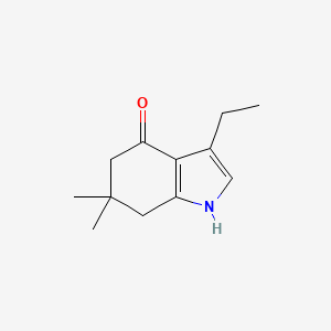 molecular formula C12H17NO B8610285 6,6-Dimethyl 3-ethyl-4,5,6,7-tetrahydro-1h-indol-4-one 