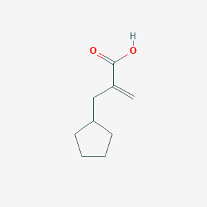 molecular formula C9H14O2 B8610304 2-Cyclopentylmethyl-acrylic acid 