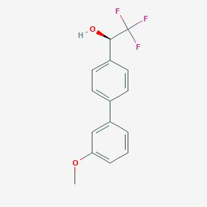 molecular formula C15H13F3O2 B8610353 (R)-2,2,2-Trifluoro-1-(3'-methoxybiphenyl-4-yl)ethanol 