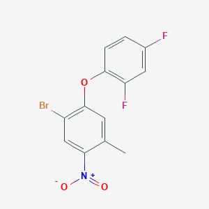 molecular formula C13H8BrF2NO3 B8610375 1-Bromo-2-(2,4-difluorophenoxy)-4-methyl-5-nitrobenzene CAS No. 765914-72-5