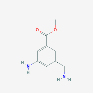 molecular formula C9H12N2O2 B8610393 Methyl 3-amino-5-(aminomethyl)benzoate 